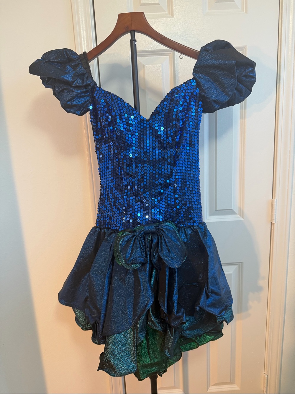 Alyce Designs Vintage 80's Prom Sequin Mini Dress